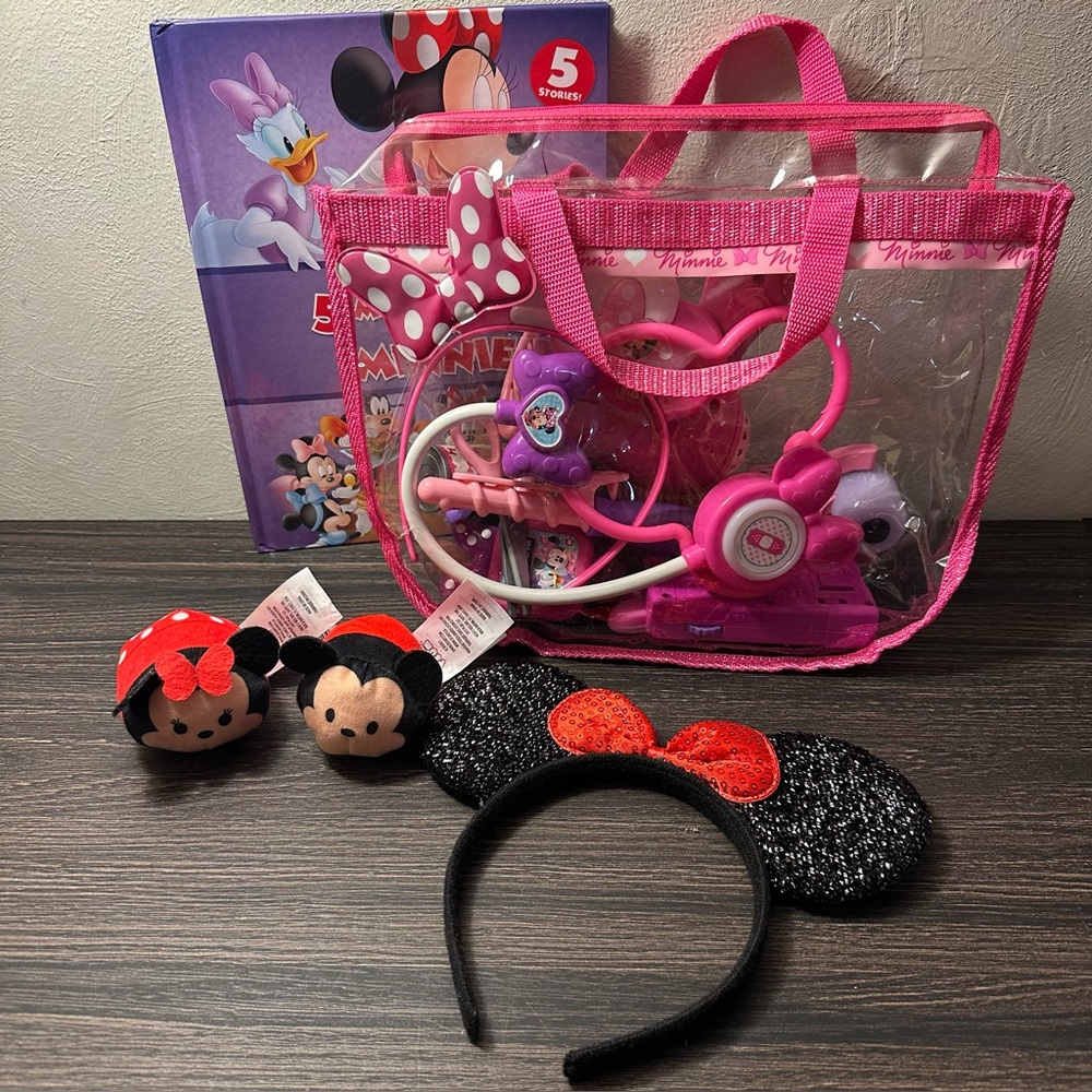 Disney Junior Minnie Mouse Bundle Bowtique Hairstyle Phone Book Lot - Picture 2 of 13